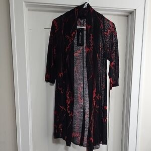 Black and Red Sheer Cardigan